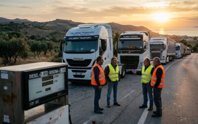 Calabria, l’autotrasporto alza la voce: 15 milioni contro il caro gasolio, ma la protesta non si ferma